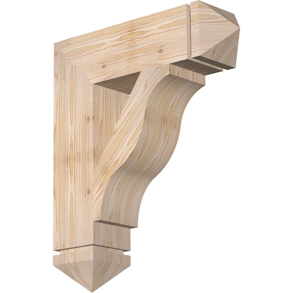 Ekena Millwork Funston Arts & Crafts Smooth Bracket, Douglas Fir, 5 1/2"W x 22"D x 26"H BKT06X22X26FST03SDF - main